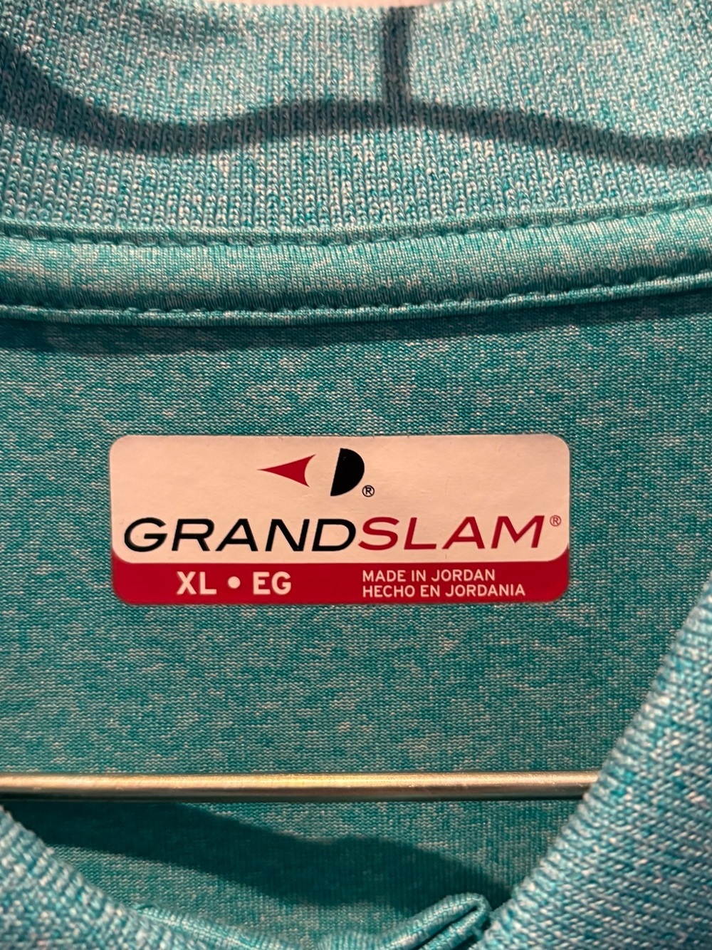 Grand Slam Men's Teal Polo Shirt - Short Sleeve Performance - Picture 2 of 5